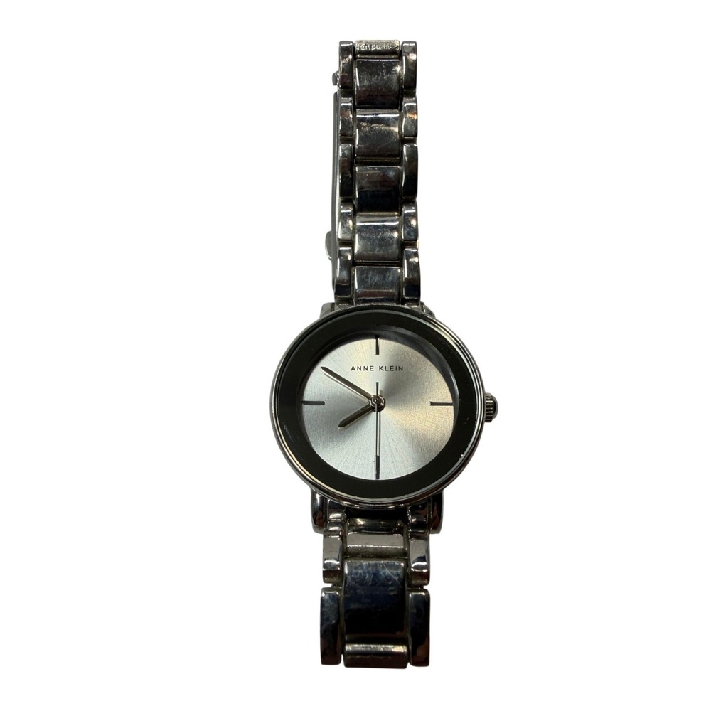 Anne Klein Womens Silver Tone Stainless Steel Link Bracelet Watch 10/9443